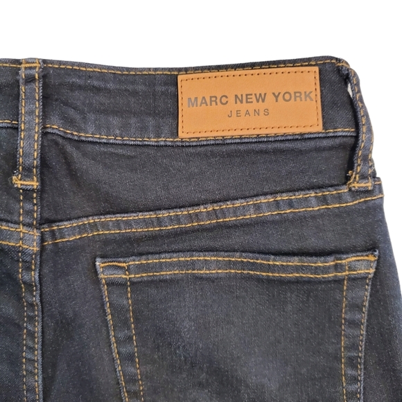 Marc New York Jeans Womens Size 2 Black Mid Rise Front Seam Flare Pants - Picture 5 of 12